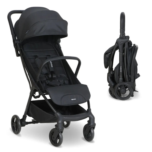 My Babiie MBX2 Lightweight Compact Travel Stroller – Black Pushchair