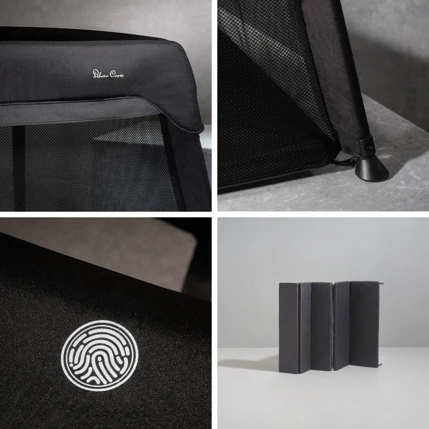 Silver Cross Slumber 3-in-1 Travel Cot – Carbon