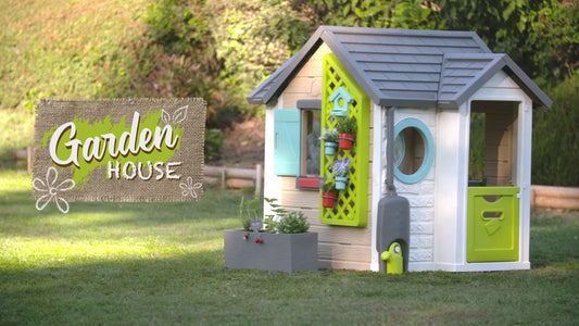 Smoby Life Garden House – Kids Outdoor Playhouse with Gardening Accessories