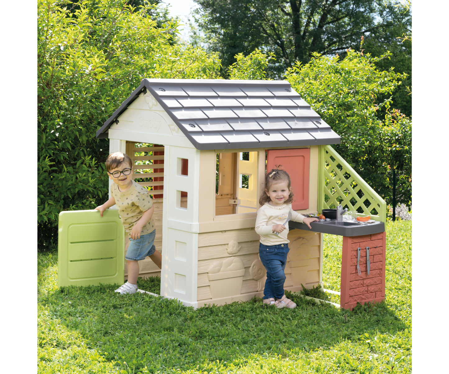 Smoby Life Nature Playhouse & Kitchen – Kids Outdoor Garden House