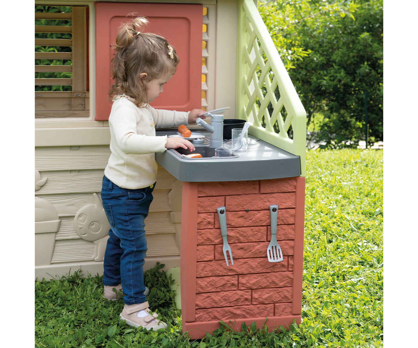 Smoby Life Nature Playhouse & Kitchen – Kids Outdoor Garden House