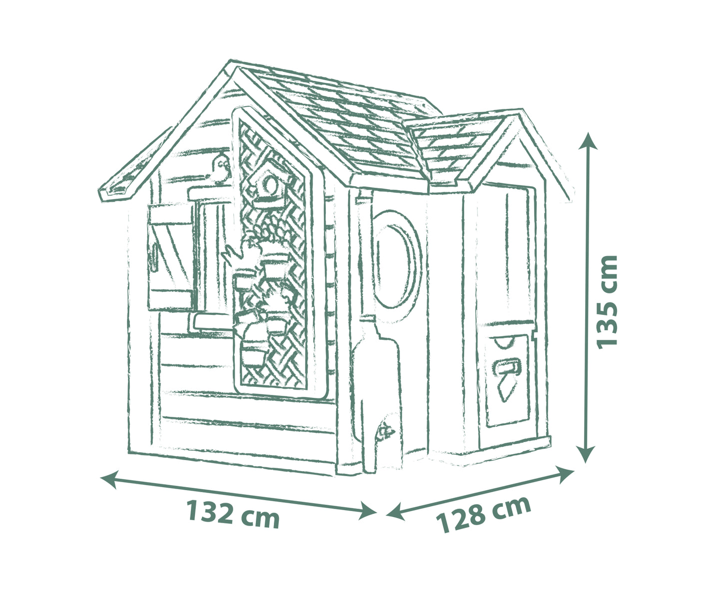 Smoby Life Garden House – Kids Outdoor Playhouse with Gardening Accessories